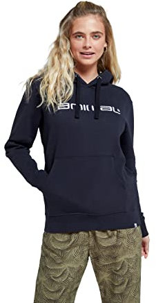 Animal Maya Womens Hoodie - Lightweight & Breathable Sweatshirt with Kangaroo Pocket & Drawcord Hood - Best for Spring Summer, Holiday & Outdoors Black Women's Size 6