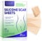 Silikonpflaster für Narben, Professionell für Narben Durch C-Sektion, Operationen, Verbrennungen, Keloid, Akne und mehr, Medikamentenfrei(7.6CMX4CM, 20PCS)