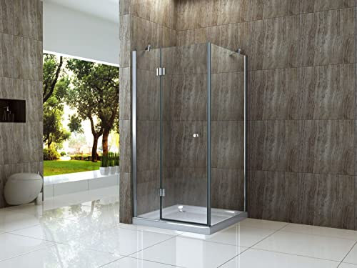 ARTO Duschkabine 90 x 90 x 170 cm, ESG-Glas, Chrome, Silber