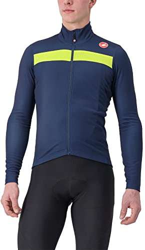 CASTELLI 4518511-424 PURO 3 JERSEY FZ Sweatshirt Men's BELGIAN BLUE/YELLOW Size XL