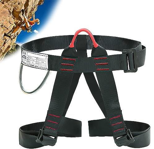 Fivtsme Klettergurt, Absturzsicherung Sicherheitsgurt Taille, Universal Verstellbarer Sicherheitsgurt Taille, für Bergsteigen Sportklettern Baumklettern Feuerwehr Outdoor