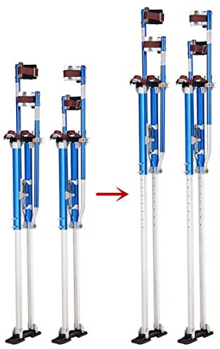 50- 64 Stelzen für Dekorateure, Trockenbau-Stelzen, verstellbare Aluminium-Baumeister, Maler-, Gipser- und Stuckateur-Arbeitsstelzen für Trockenbauer, Deckeninstallateure und Maler