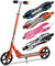 Yakimz Scooter höhenverstellbar, Cityroller Scooter mit 190cm Big Wheel Räder, klappbar Kickroller, Tretroller für Kinder und Erwachsene, Kickscooter Mit Tragegurt, max. 100 kg, Orange