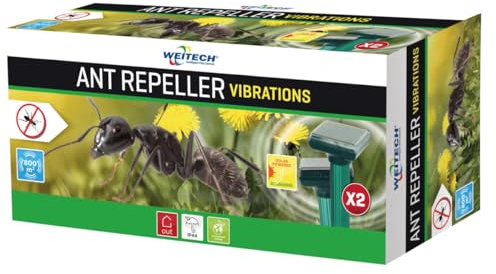WEITECH Répulsif à Fourmis à ultrasons Surface 2x400m² Vibrations