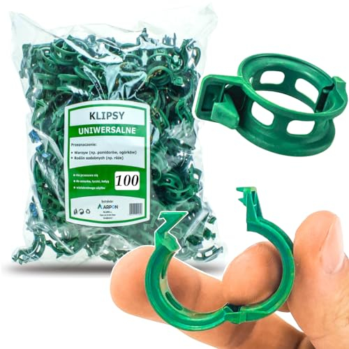 ARPON Pflanzenclips-Professionelles Zubehör zur Pflanzenstütze. Pflanzenklammern zur mehrfachen Verwendung-Pflanzenstützclip-Haken für Obst aus Kunststoff-Befestigungclips von Tomaten. Tomatenklipse