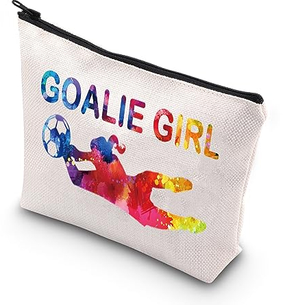 PLITI Make-up-Tasche für Mädchen, Fußball-Torwart, Geschenk, Torwart, Reisetasche, Fußball-Torwart-Geschenk, Torwart Girlu, modisch