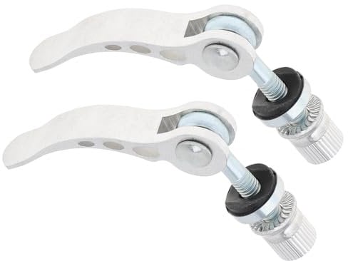 SMGDA 2 PCS Seat Post Quick Release Pin Bike Seat Clamp M6, Bicycle Binder Clamp Bolt, Quick Release Clamps Locking Screws for Cutting Machine (Metel:Silver Color)