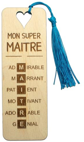 ERNESTINE - Marque page maître et professeur original - cadeau maitre enseignants instituteur - cadeau fin d'année scolaire enseignant - cadeaux professeure école marque page agenda notes cles