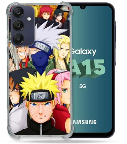 Cokitec Verstärkte Schutzhülle für Samsung Galaxy A15 4G / 5G Manga Naruto Team
