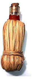 1 Fiasko Flasche für Wein, Stroh, 5 x 2 cm, Art. 3 für Hirten und Krippen, handgefertigt, inklusive Schlüsselanhänger
