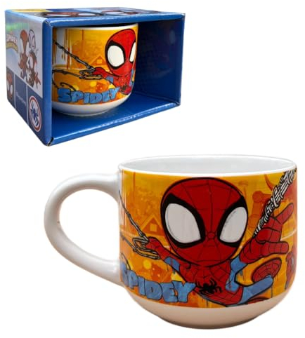 CARTOON Jumbo-Frühstückstasse Spidey Marvel Kinderbecher Keramik 380ml mit Box