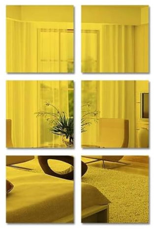 UEAVOID 6 Unidades Espejos Autoadhesivos Flexibles Pared, Hojas de Espejo Suaves no de Vidrio Pegatinas de Espejo para Decoración del Hogar, Sala de Estar, Baño, Dormitorio (15 x 15cm)