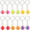 12 Stück Tennisball Schlüssel Anhänger, Mini Tennis Ball Schlüsselanh 6 Farben Tennisball Schlüsselanhänger Tasche Anhänger Metall Schlüsselringe mit Tennis Das Geschenk für Tennisspieler & Tennisfans