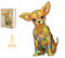 PASJO Holzpuzzle Erwachsene mit Hundemotiv 221 Teile 42x29,4 cm Geschenkidee für Kinder Hund Tierförmige Puzzle Creative Jigsaw aus Holz für Erwachsene
