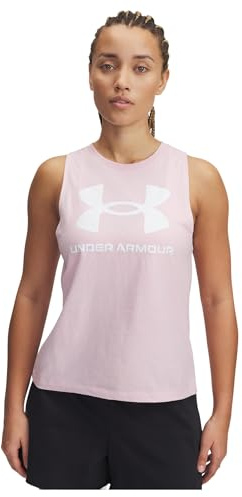 Under Armour Women's Live Sportstyle Graphic Tank, (647) Prime Pink / / White, M