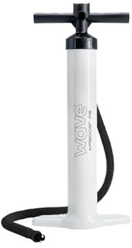 Wave Dual-Action Hand Pump | Inflatable Paddleboard Pump | Durable and Efficient Manual Pump for Inflatables, Air Mattresses & More | White