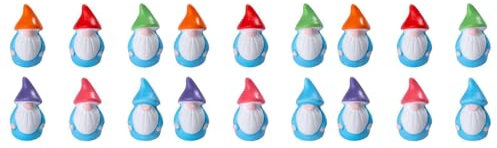 Amosfun Lot de 18 nains miniatures en résine - Statuettes naines de jardin - Accessoires décoratifs pour extérieur, jardin féérique, décoration de fosse de plantes