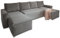 Masseno Ecksofa ASPRA mit Schlaffunktion U-Form, Sofa mit Bettkasten, Wohnzimmersofa, Couch, Soffa, Bettsofa, Couchgarnitur- Grau, POSO 60