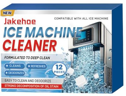 BaYuYPOO Ice Machine Cleaner Maker Descaler,12PCS High Efficientice Machine Clean Tablets,Nickel Scale Remover For Countertop,Co