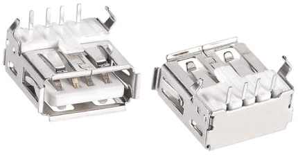 TA-VIGOR Lot de 20 connecteurs mâles USB 2.0 de type A, 4 broches à souder à 90 degrés pour équipement USB installé ou remplacement à faire soi-même