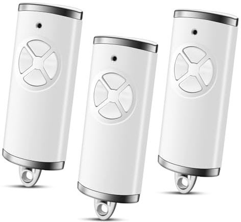 geeignet für Hörmann Handsender HSE2 868-BS Ersatz Fernbedienung, 868,3 MHz Garagentoröffner kompatibel mit HSE4-868-BS, HSE2-868-BS, HS4-868-BS, HS1-868-BS, 4 Kanäle, Weiß (Weiß*3)