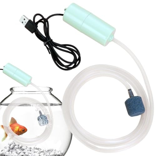 Water Pump - Battery-Operated Aquarium Pump With Uniform Air Bubble,5V USB Air Pumps Mini Oxygenator For Small Fish Farming Small Fish Tank