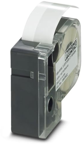Phoenix Contact MM-WML 5 (EX10) R C1 WH/BK Kabelmarkierung für ThermoMark GO, ThermoMark GO.K, selbstklebend, Weiß, Ø