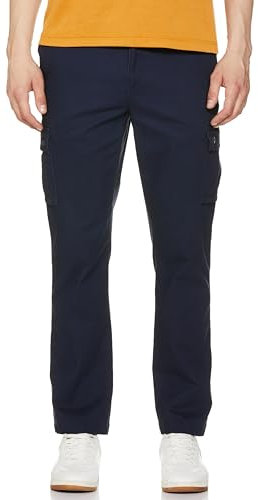 Amazon Essentials Pantalon Cargo Stretch, Coupe Droite (Grandes Tailles Disponibles) Homme, Bleu Marine, 34W / 32L