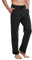 baleaf Breite Jogginghose Herren Baumwolle Freizeithose Gerades Bein Sporthose Herren Lang mit Taschen Schwarz XXL