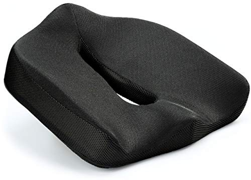 Vitabo ergonomisch geformtes Sitzkissen | Sitzring in O-Form | Sitzdonut aus Viscoschaum mit Memory-Funktion (Schwarz)