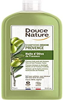 Douce Nature CHAMPU-Gel DE Ducha Aceite de Oliva 1l, Negro, Estandar