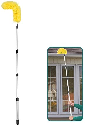 Daisypower Gutter Cleaning Brush Roofing Guard Cleaner Tool with Telescopic Extension Pole, Easy Remove Leaves and Debris from The Ground