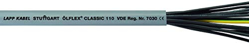 Lapp 1119907 - Cavo di controllo Oolflex Classic 110, in PVC, 7 x 1,5 mm², senza conduttore di protezione verde e giallo, cavo di controllo a 7 fili, 7 fili