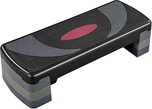 Yaheetech Steps Fitness para Gimnasio Stepper Aeróbic 3 Altura Adjustable (10,5/15/20 cm) Banco de Ejercicios en Casa 79,5x30x20cm, Carga 250kg