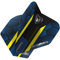 WINMAU Prism Alpha Blue & Yellow Hexagon Extra Thick Dart Flights - 1 Satz pro Packung (Insgesamt 3 Flüge)