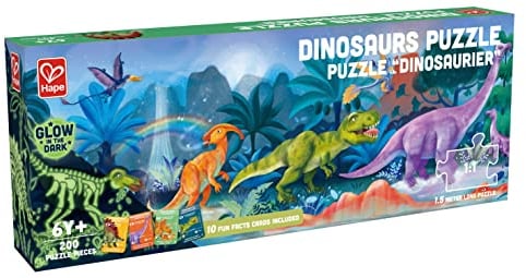 Hape im Dunkeln leuchtendes Puzzle Dinosaurier, 200 Teile, ab 6 Jahre