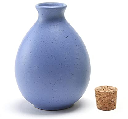 Hip Flask 250ml Sake Distribution Wine Pot Liquor Warmer Household Ceramic Bottle Barware Flagon Small Stoup Pot With Cork Hip Flasks For Women (Size : Sesame Purple)