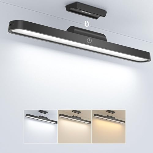 TOPPLEE Luz de Armario Luz Armario LED Magnética 2500mAh Lampara Escritorio LED Recargable por USB Luz Nocturna Regulable con Control Táctil Adecuada para Armario,Cocina,Escritorio,Lectura,Maquillar