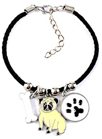 Armbänder Damen Armband Frauen Geschenk Mädchen Französische Bulldogge Charm Armbänder Armreifen Frauen Mädchen Lieben Hund Anhänger Seil Kettenarmband Für Freund