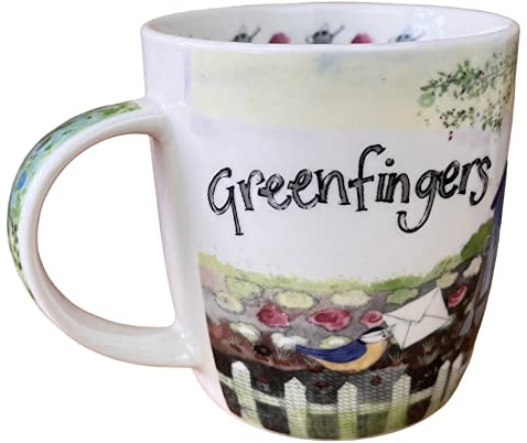Alex Clark Greenfingers Garden Shed Mug- Gardening - Original Artwork - Cup for Gardening Lovers - Gift Ideas - Perfect for Coffee & Tea - Vegan Friendly - Designed in The UK...