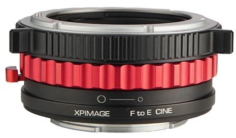 XPIMAGE Objektivadapterring für Nikon F-Objektiv an Sony E-Mount-Kinokamera A7M3 A7M4 Camcorder