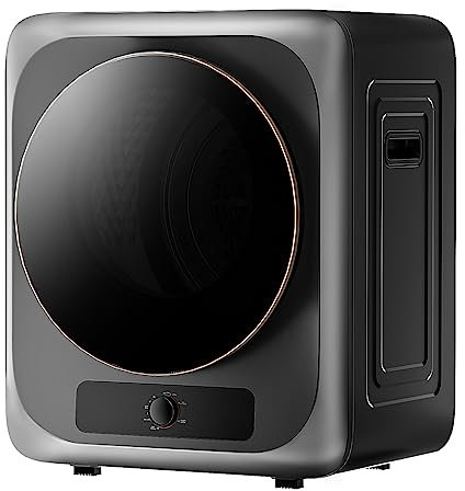 VCJ Secadora portátil para apartamento, secadora compacta de ropa con bañera de acero inoxidable, 4 modos adecuados para apartamentos, dormitorios, caravanas (gris)