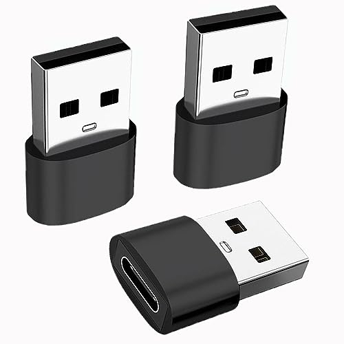 Longivia® 3 Pezzi Adattatore da USB C Femmina a USB A Maschio, Connettore Convertitore Type C Verso Type A, per Iphone IWatch Samsung e Altri Dispositivi