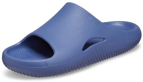 Crocs Unisex's Mellow Recovery Slides Sandal, Big ip2 Electric Blue, 11 Women/9 Men