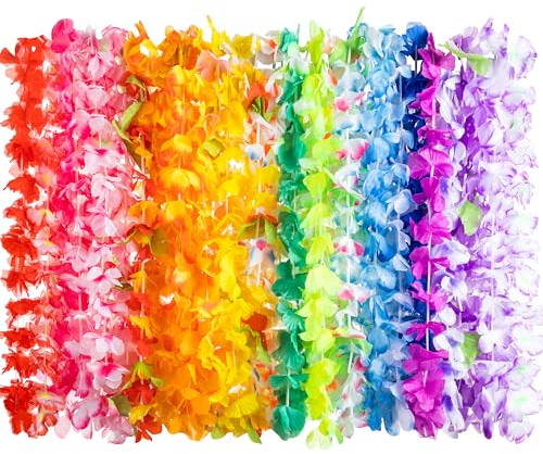 JOYIN 24 Stücke Hawaii Blumenketten Hawaiikette Halskette Tropischen Hawaiianischen Luau Blumen Lei für Kleid, Party Favors, Strand und Themenbezogenen Geburtstage