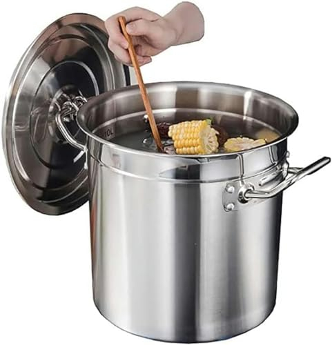 RUGPDA Commercial Grade Cookware Stockpot/Stainless Steel Induction Soup Pot for Various Heat Sources, Boil Crawfish, Crab And Seafood,50cm