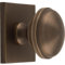 Carlisle Brass Harmonise Warwick Cupboard Knob on Square Backplate (Anique Brass)