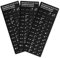 LEEQ 3 Stück Korean Tastaturaufkleber - Pack universeller Aufkleber in Koreanisch, Computer Tastaturaufkleber für eine schnellere Identifizierung von Tastaturen, Gute Klebrigkeit(Schwarz)