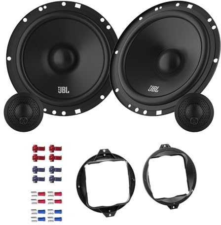 JBL Stage161CFS Lautsprecher mit Einbauset kompatibel mit Audi A4 Avant B5 (8D) 1995-2001 Türen hinten 450 Watt 165mm 2 Wege Kompo