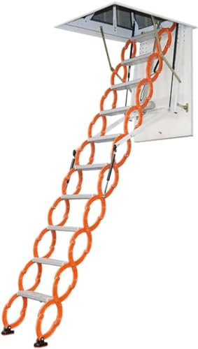 Dachbodentreppe Automatische Dachboden-Teleskopleiter Fernbedienung Dachboden-Klapptreppe Titan-Magnesium-Legierung Pulldown-Leiter für Decke für Lagerhaus Krankenhaus